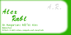 alex rabl business card